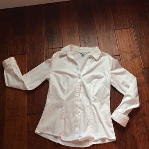 Banana Republic Fitted White Blouse